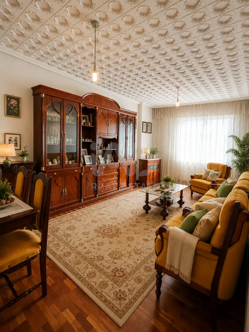 Wohnzimmer von Wohnung zum Verkauf in Turcia mit Heizung und Terrasse