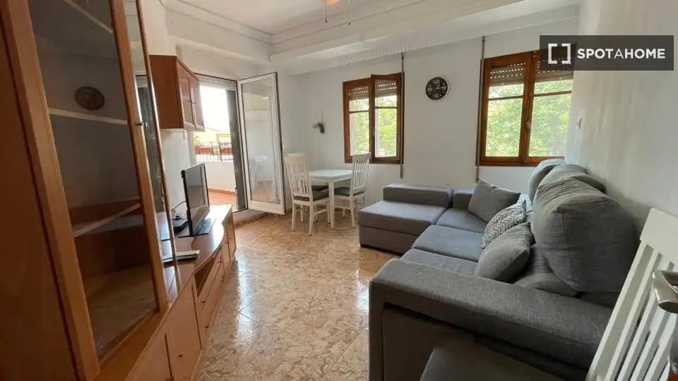 Sala d'estar de Pis de lloguer en Valencia amb Aire condicionat, Calefacció i Moblat