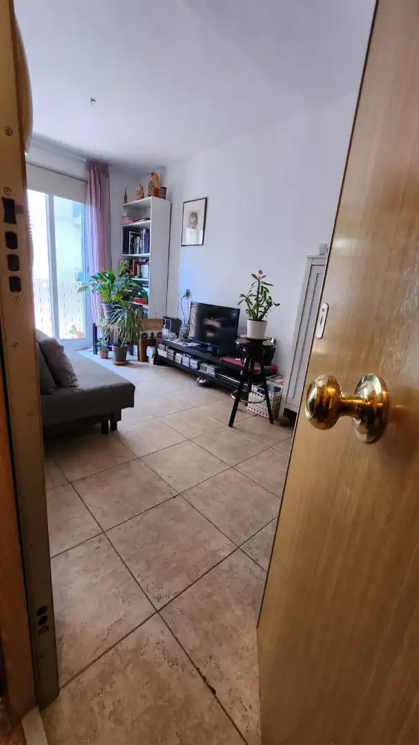 Sala d'estar de Pis en venda en Barcelona amb Forn, Balcó i Alarma