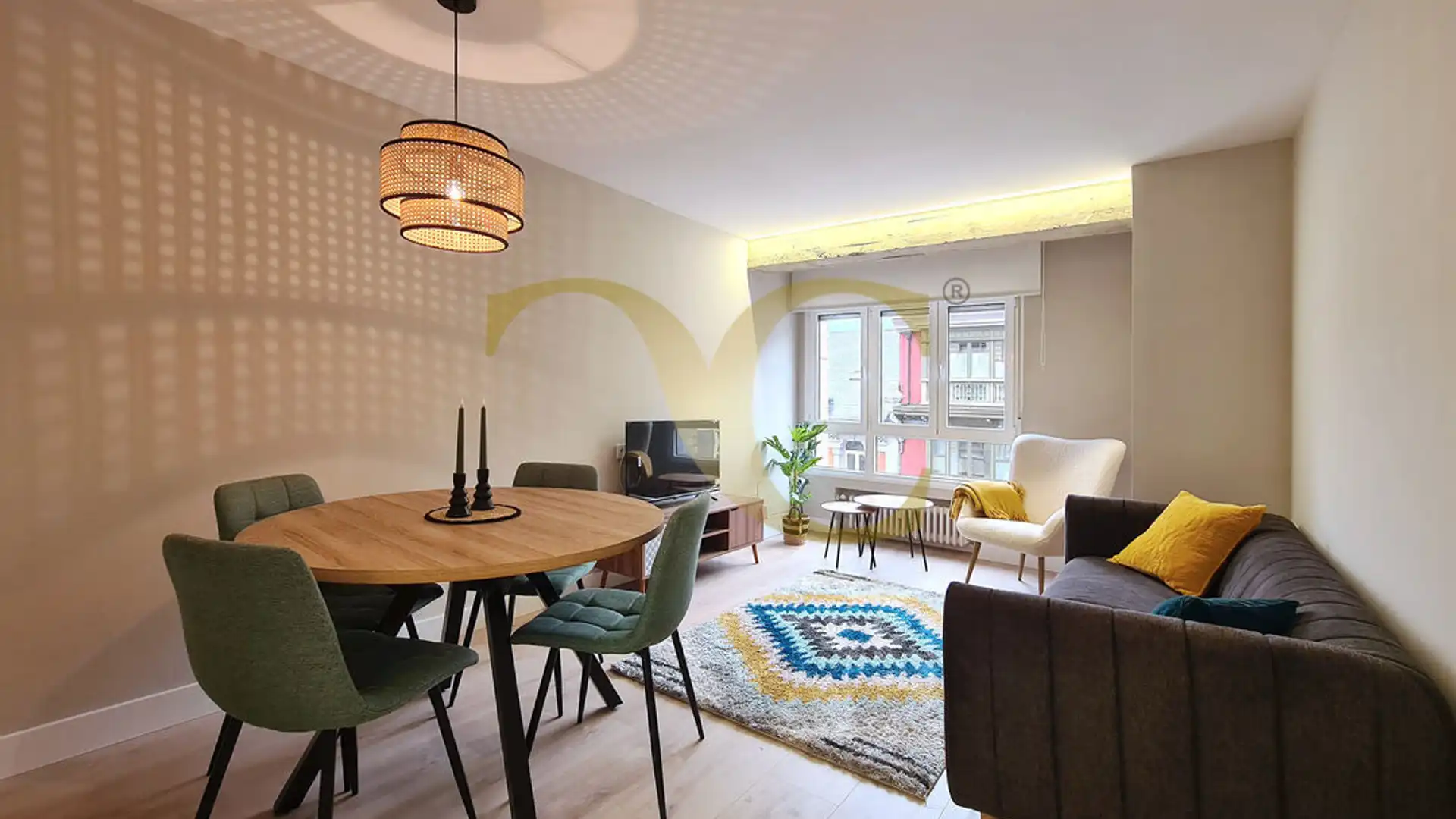 Living room of Flat for sale in Oviedo   with Heating, Parquet flooring and Terrace