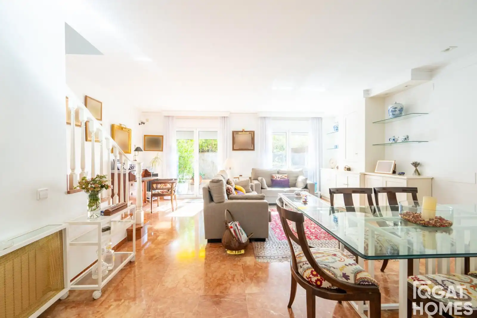 Living room of Detached homes for sale in Sant Cugat del Vallès  with Air Conditioner, Heating and Terrace
