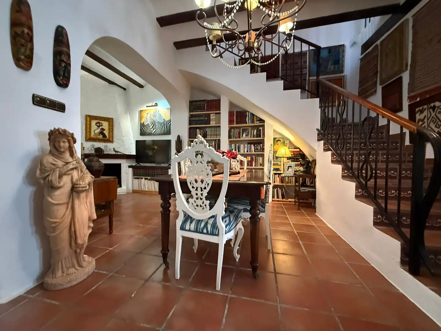Dining room of Houses for sale in La Pobla de Vallbona  with Air Conditioner, Heating and Private garden