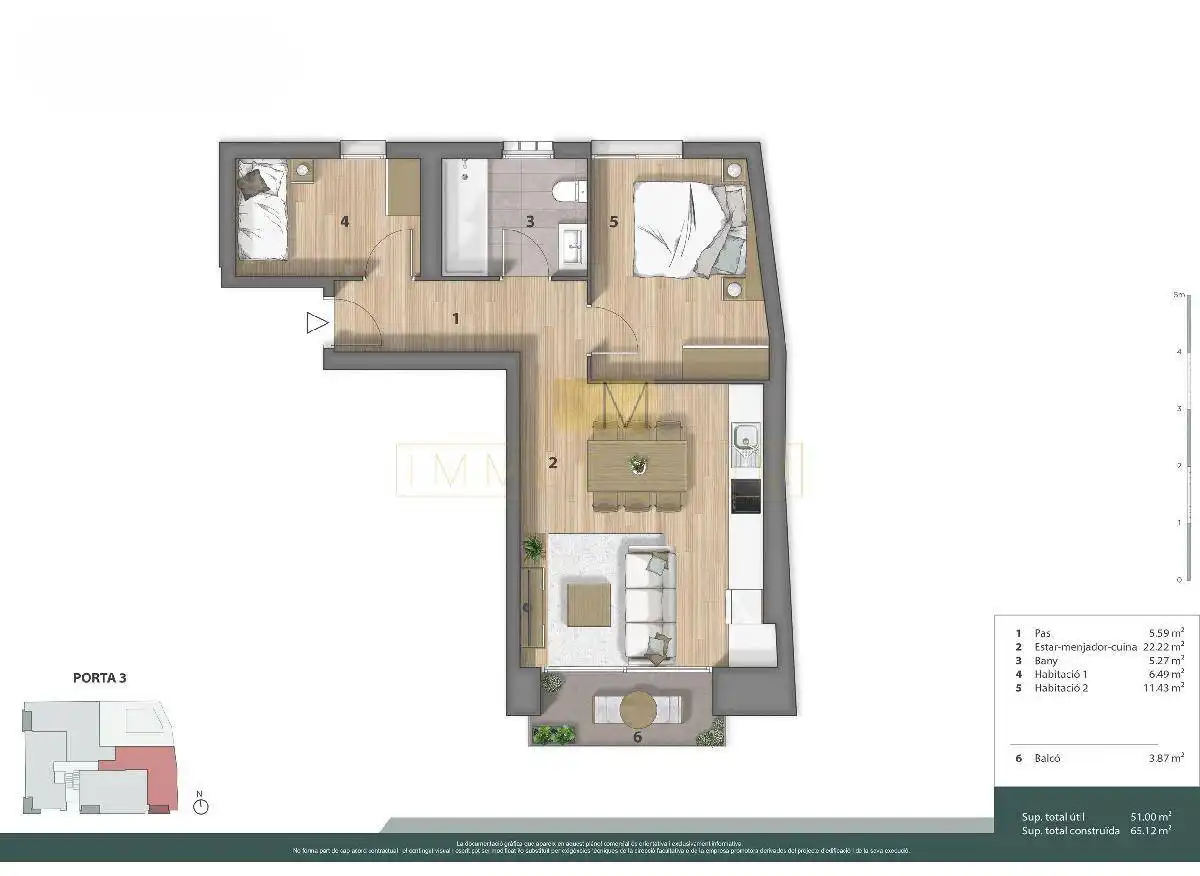 Flat with terrace for sale in Les Roquetes