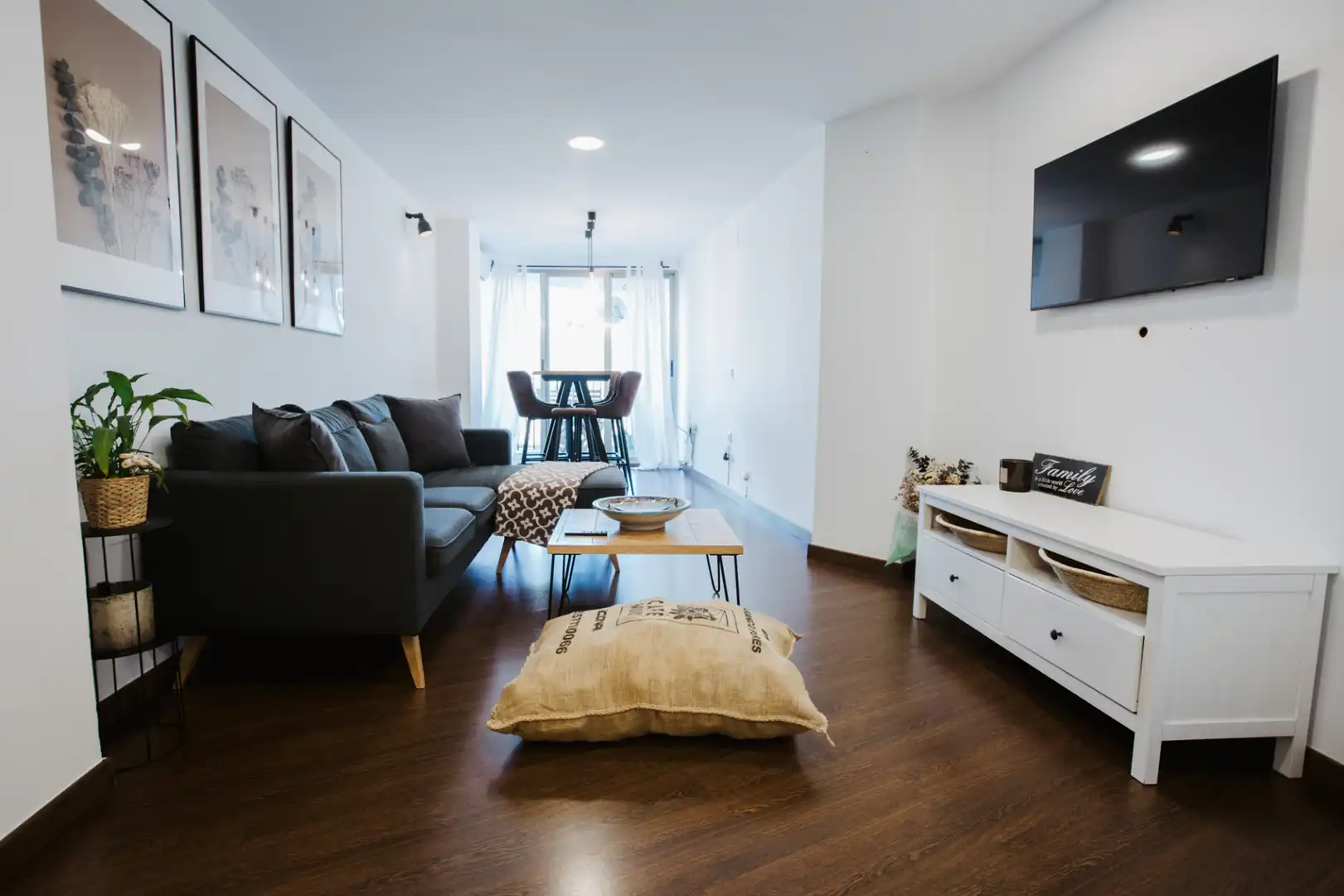 Living room of Apartments for rent in Calpe / Calp  with Air Conditioner, Heating and Parquet flooring