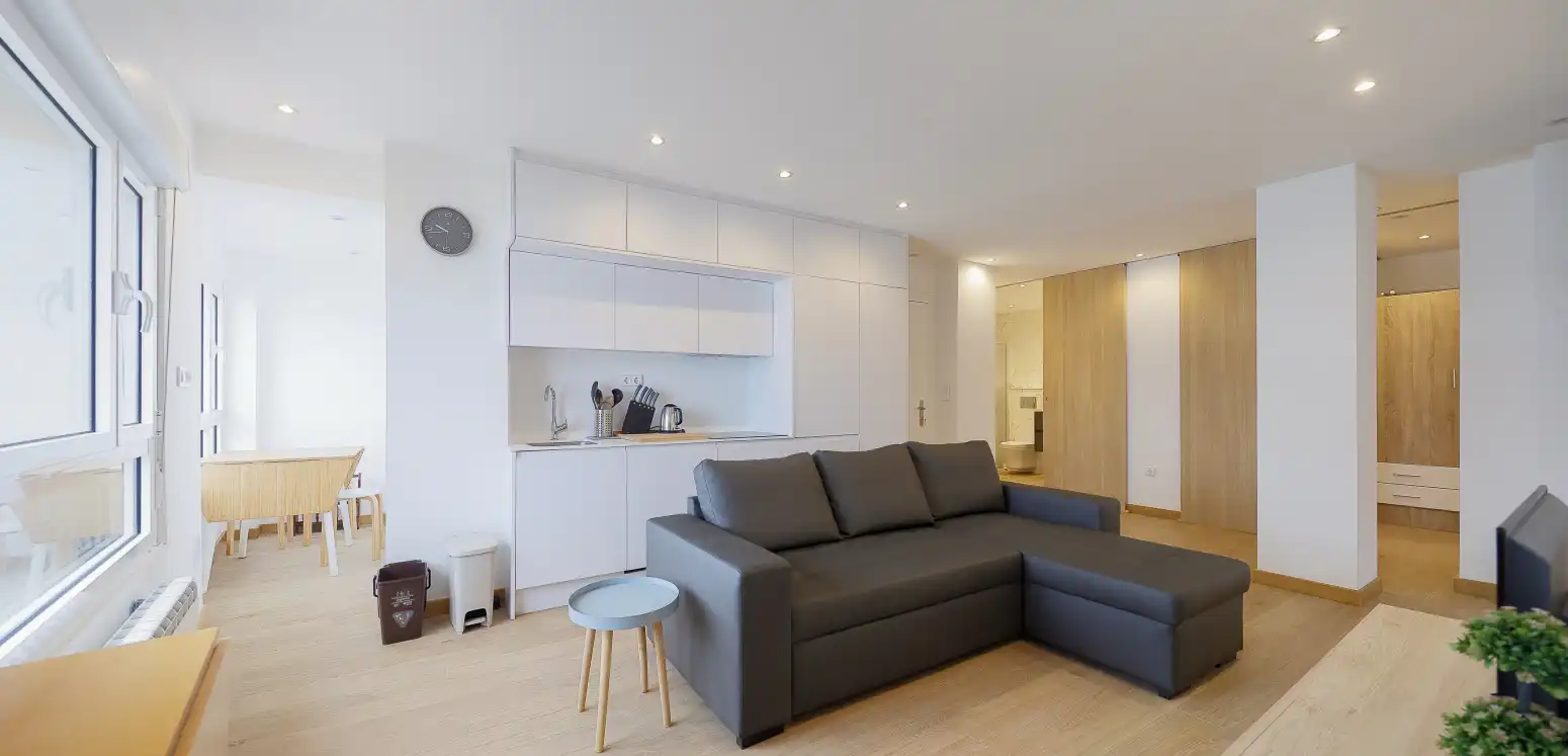 Sala de estar de Piso de alquiler en Gijón  con Calefacción y Amueblado