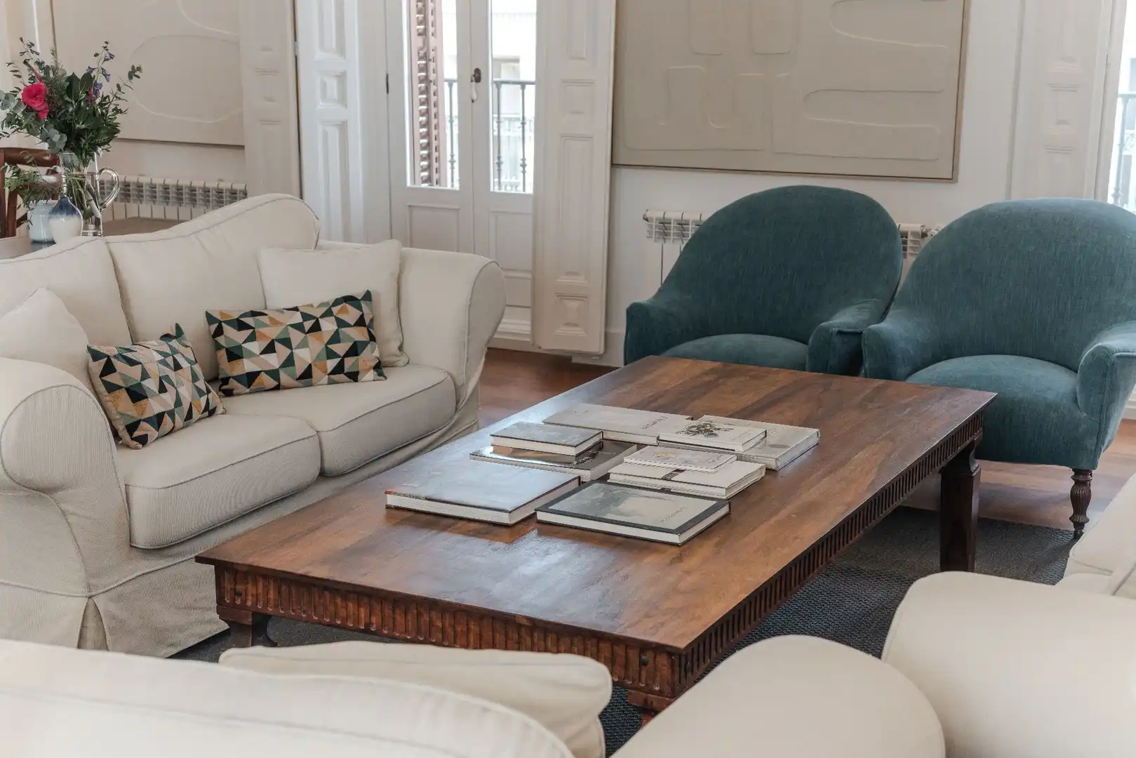 Wohnzimmer von Wohnung zur Miete in Madrid mit Klimaanlage und Heizung