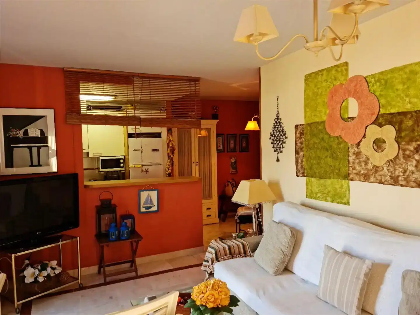 Sala d'estar de Àtic en venda en Manilva amb Aire condicionat i Piscina