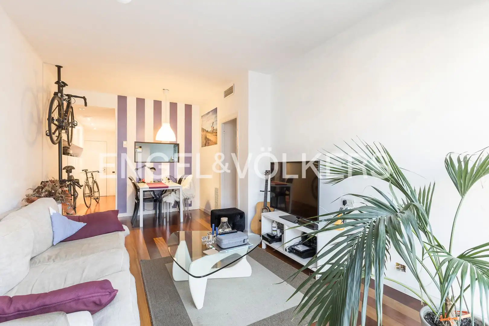 Sala de estar de Piso en venta en Barcelona con Aire acondicionado, Calefacción y Parquet