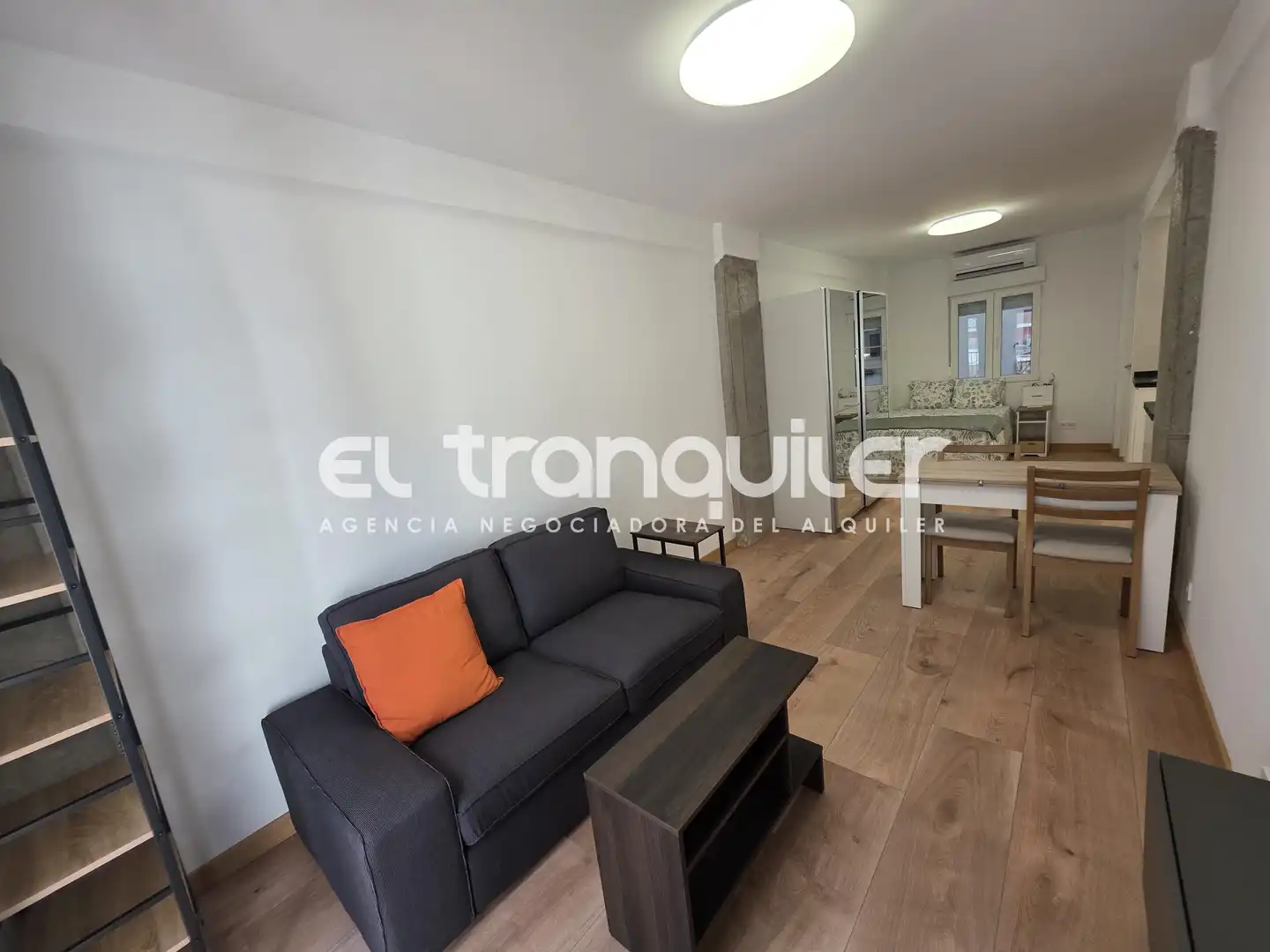 Wohnzimmer von Wohnung zur Miete in Madrid mit Klimaanlage, Terrasse und Möbliert