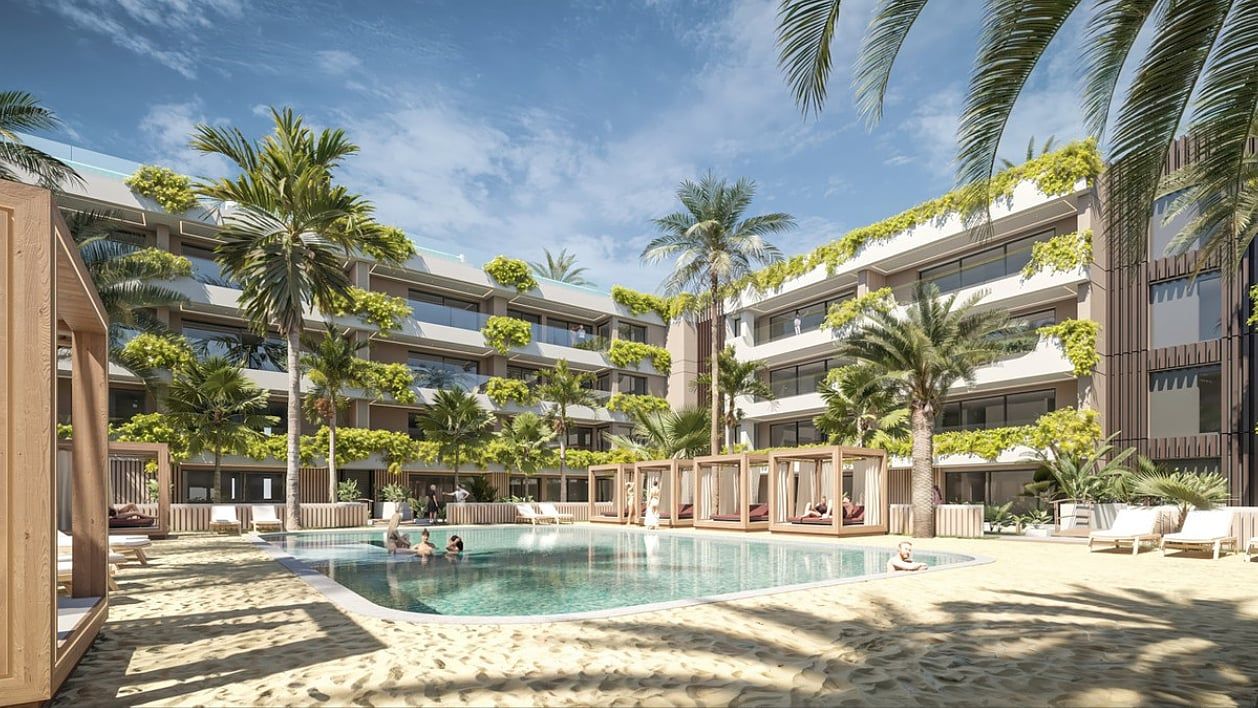 Swimming pool of Apartment for sale in Marbella  with Air Conditioner, Terrace and Sauna