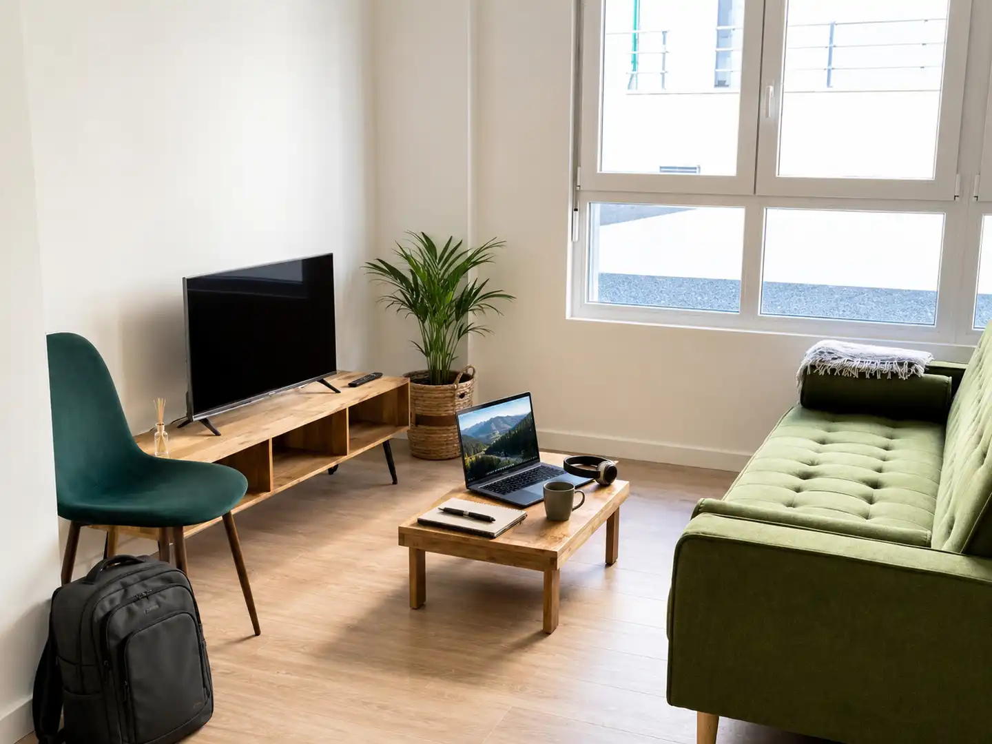 Wohnzimmer von Wohnung zur Miete in Entrambasaguas mit Heizung, Terrasse und Möbliert