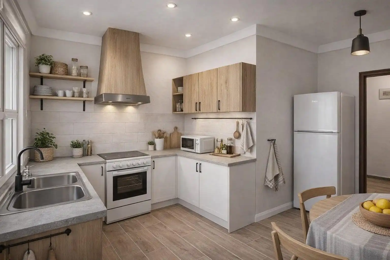 Kitchen of Apartments for sale in Roses  with Private garden, Terrace and Balcony