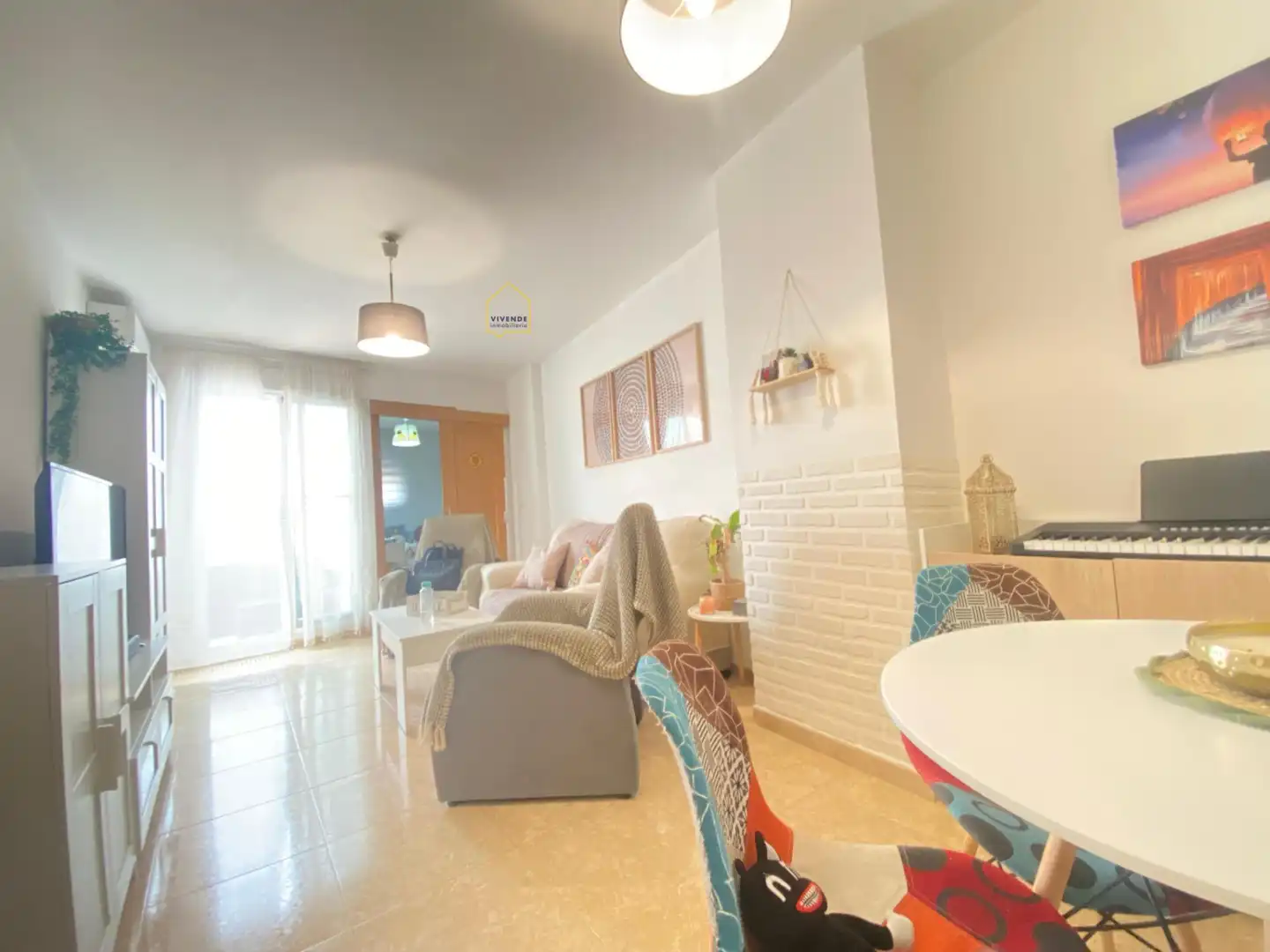 Wohnzimmer von Dachboden zum Verkauf in Lorca mit Klimaanlage, Heizung und Terrasse