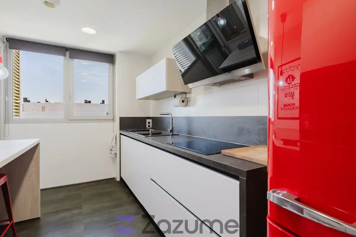 Kitchen of Flat for rent in Madrid  with Air Conditioner, Heating and Private garden