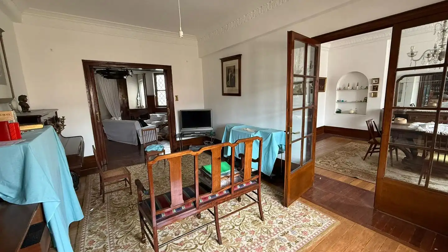 Sala d'estar de Pis en venda en Bilbao  amb Calefacció, Parquet i Terrassa