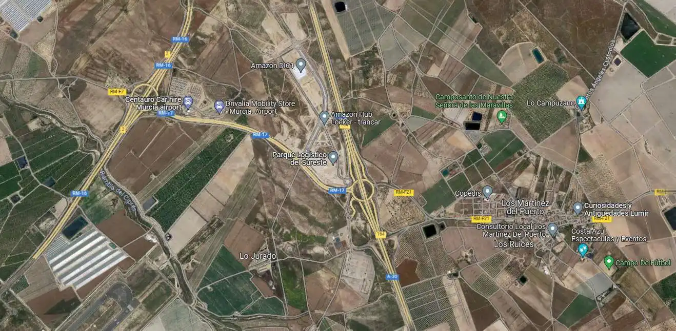 Vista exterior de Terreno industrial en venta en Murcia