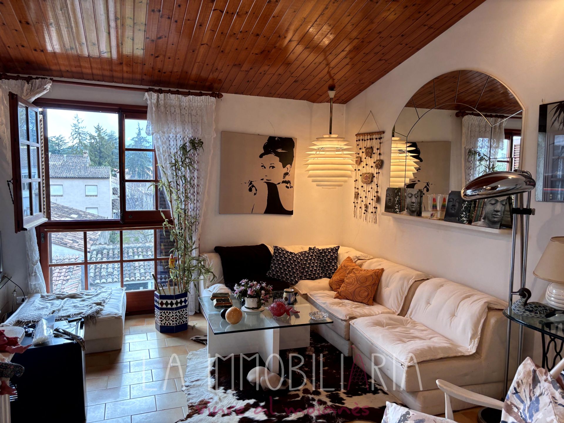 Sala d'estar de Casa adosada en venda en Castellterçol amb Calefacció, Jardí privat i Terrassa