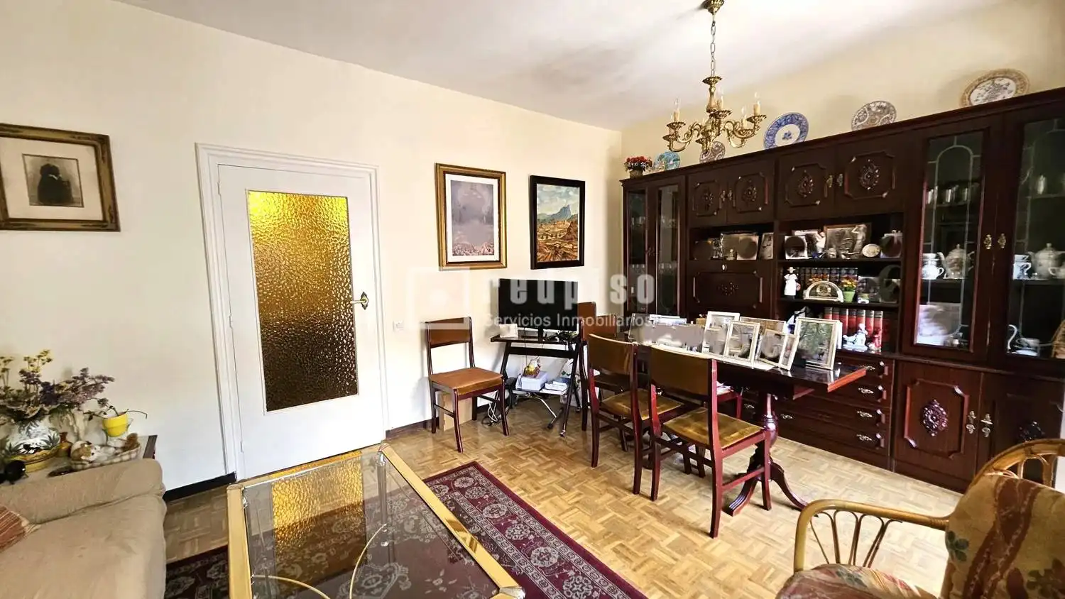 Dining room of Flat for sale in Madrid  with Heating, Parquet flooring and Terrace