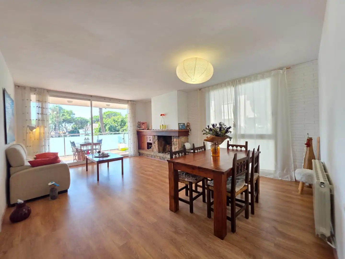 Dining room of Flat for sale in Castelldefels  with Heating, Parquet flooring and Terrace