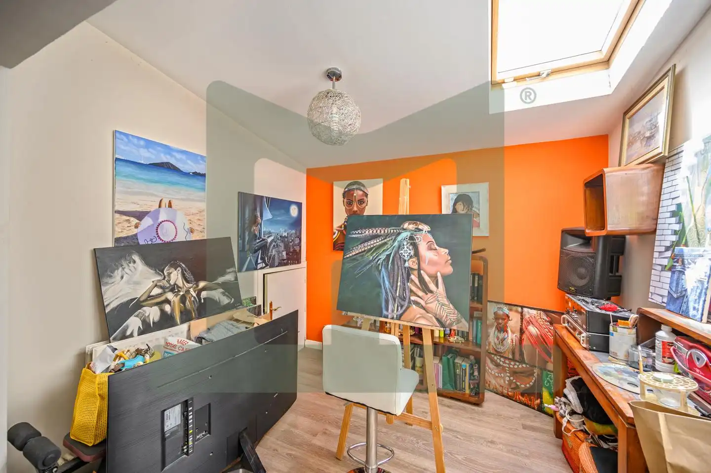 Schlafzimmer von Einfamilien-Reihenhaus zum Verkauf in Griñón mit Klimaanlage, Heizung und Privatgarten