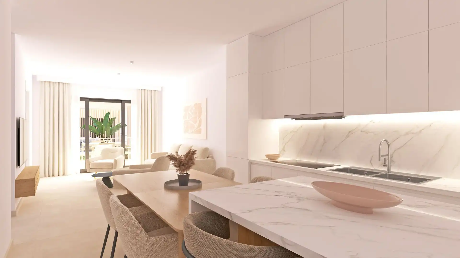 Cocina de Apartamento en venta en Torre-Pacheco con Aire acondicionado, Calefacción y Jardín privado