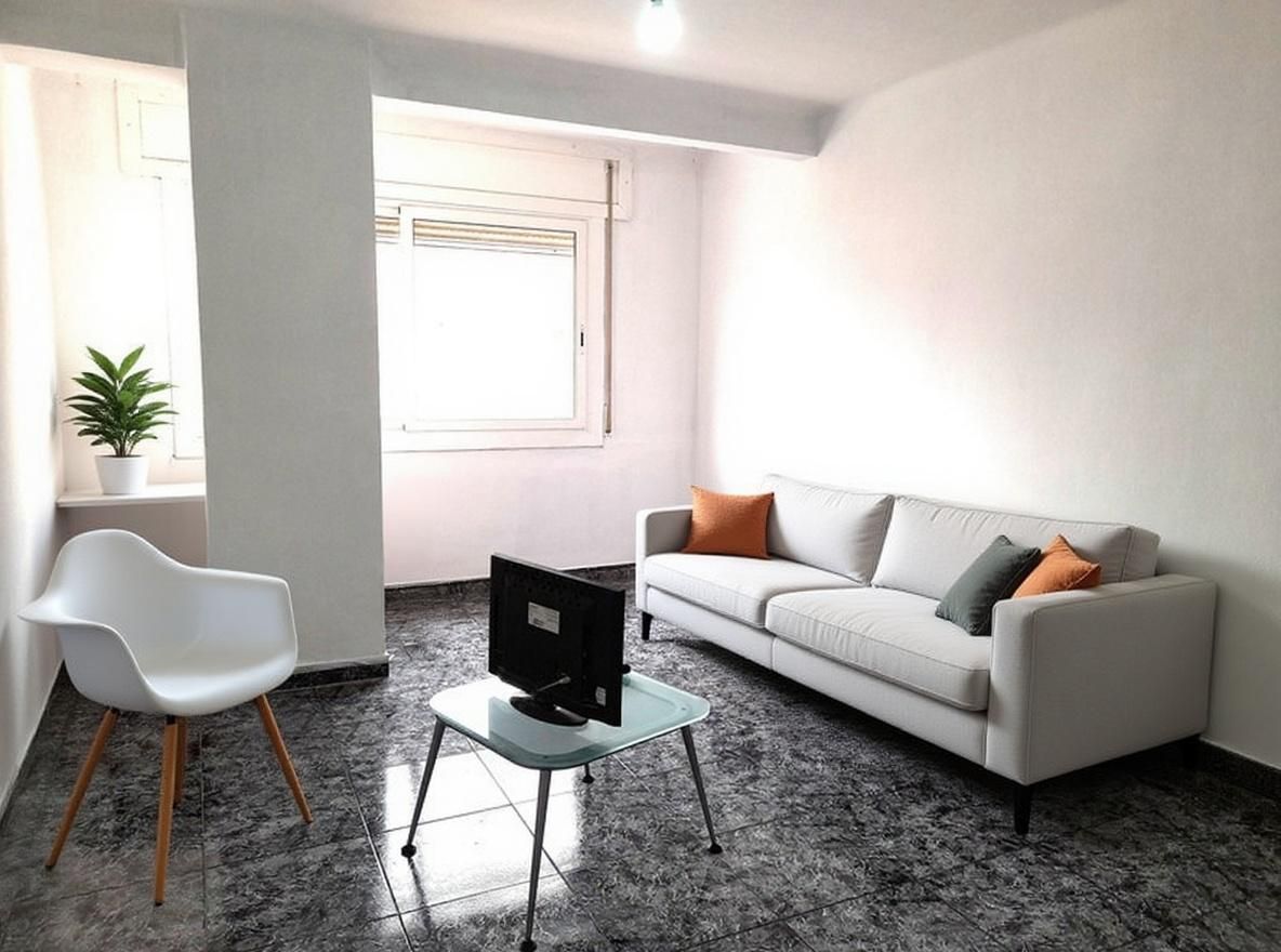 Sala de estar de Piso en venta en El Prat de Llobregat con Horno y TV