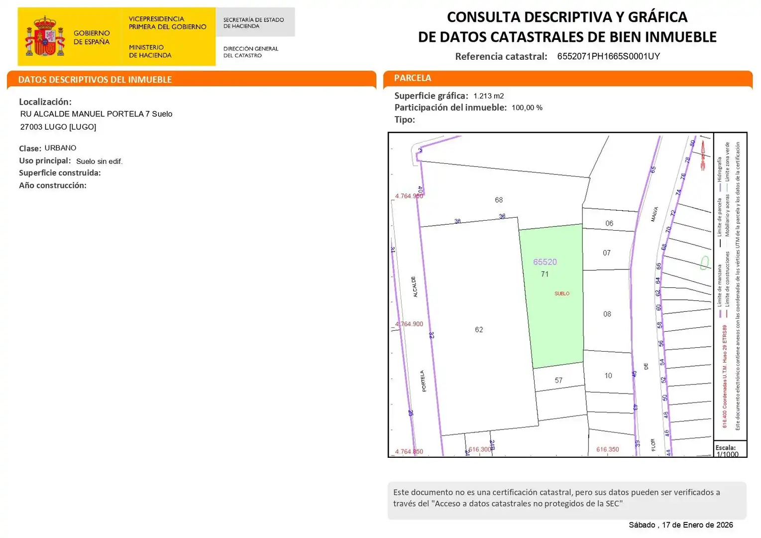Grundstücke und Bauplätze zum Verkauf in Calle del Alcalde Manuel Portela 7, imagen 2