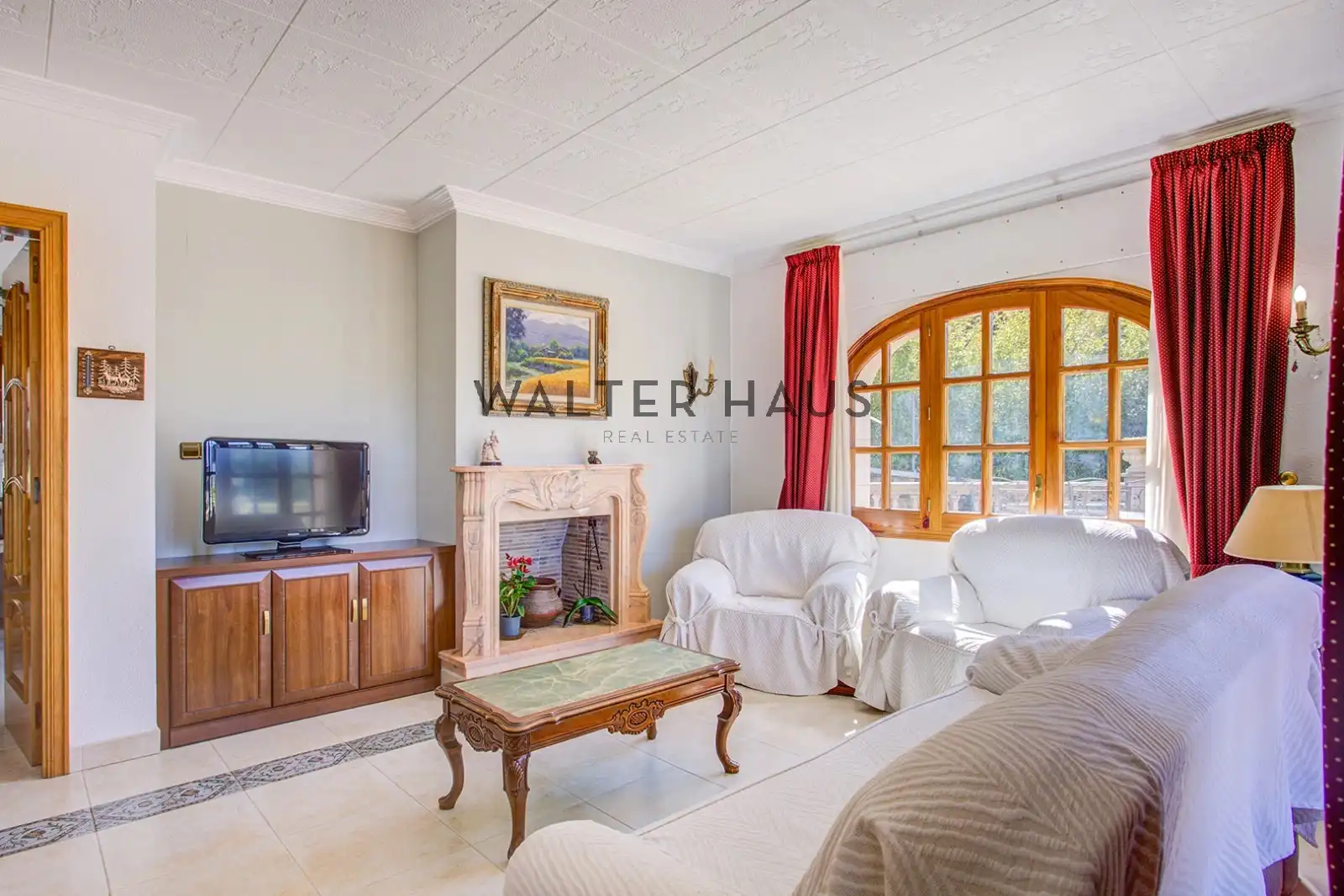 Sala de estar de Finca rústica en venta en Sant Feliu de Guíxols con Aire acondicionado, Jardín privado y Terraza