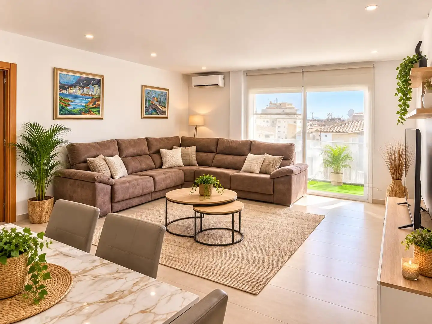 Sala de estar de Piso en venta en Canovelles con Aire acondicionado, Calefacción y Horno