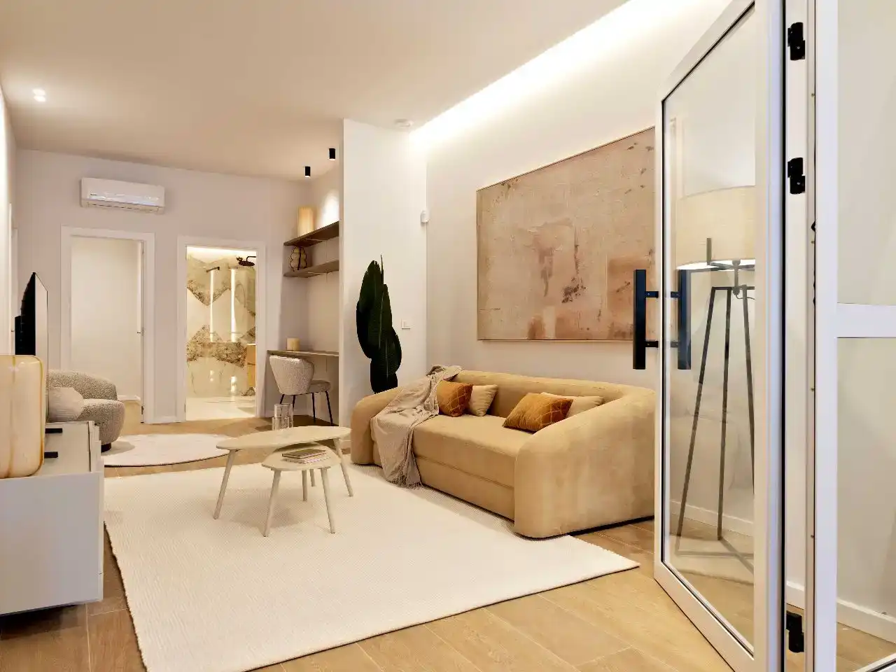 Sala de estar de Piso en venta en Valencia con Aire acondicionado, Jardín privado y Amueblado