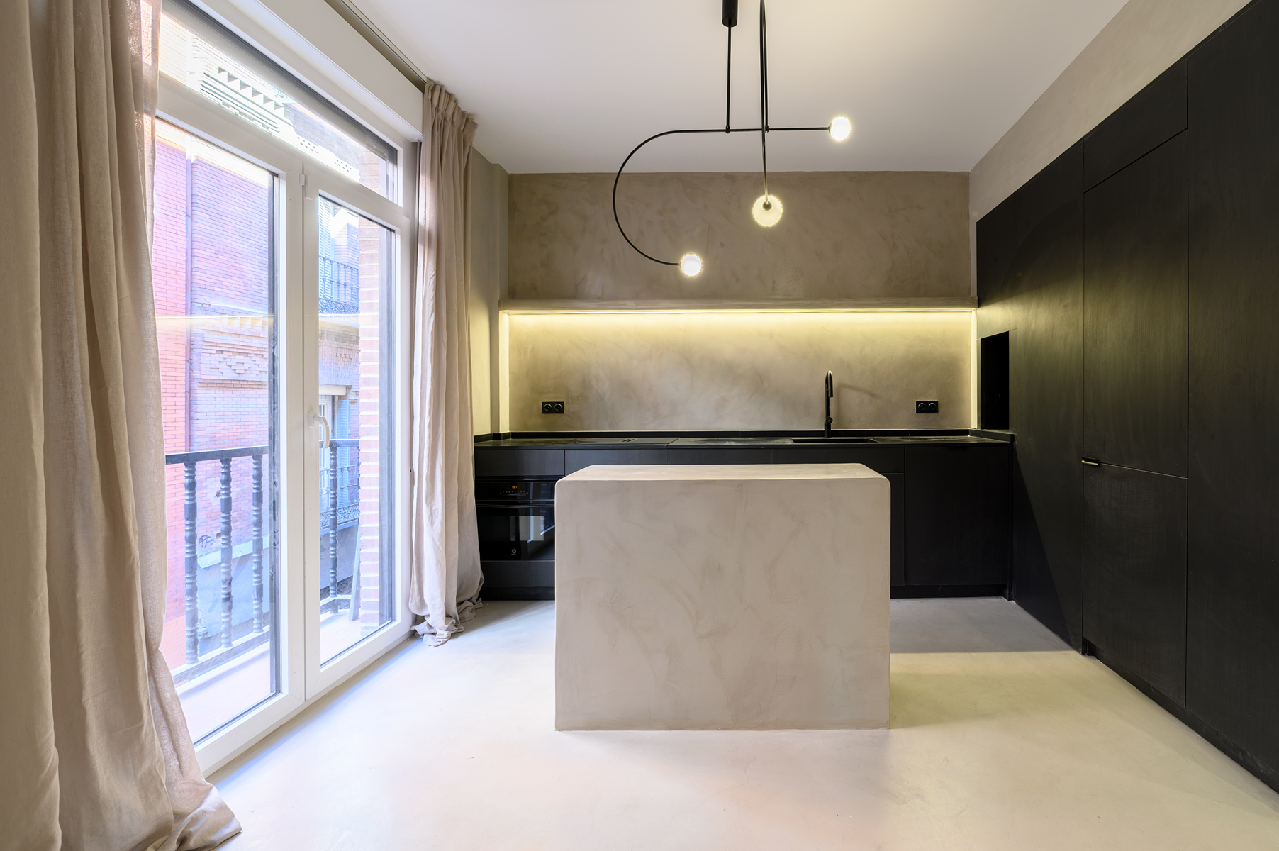 Kitchen of Apartment for sale in  Madrid Capital  with Air Conditioner, Heating and Terrace