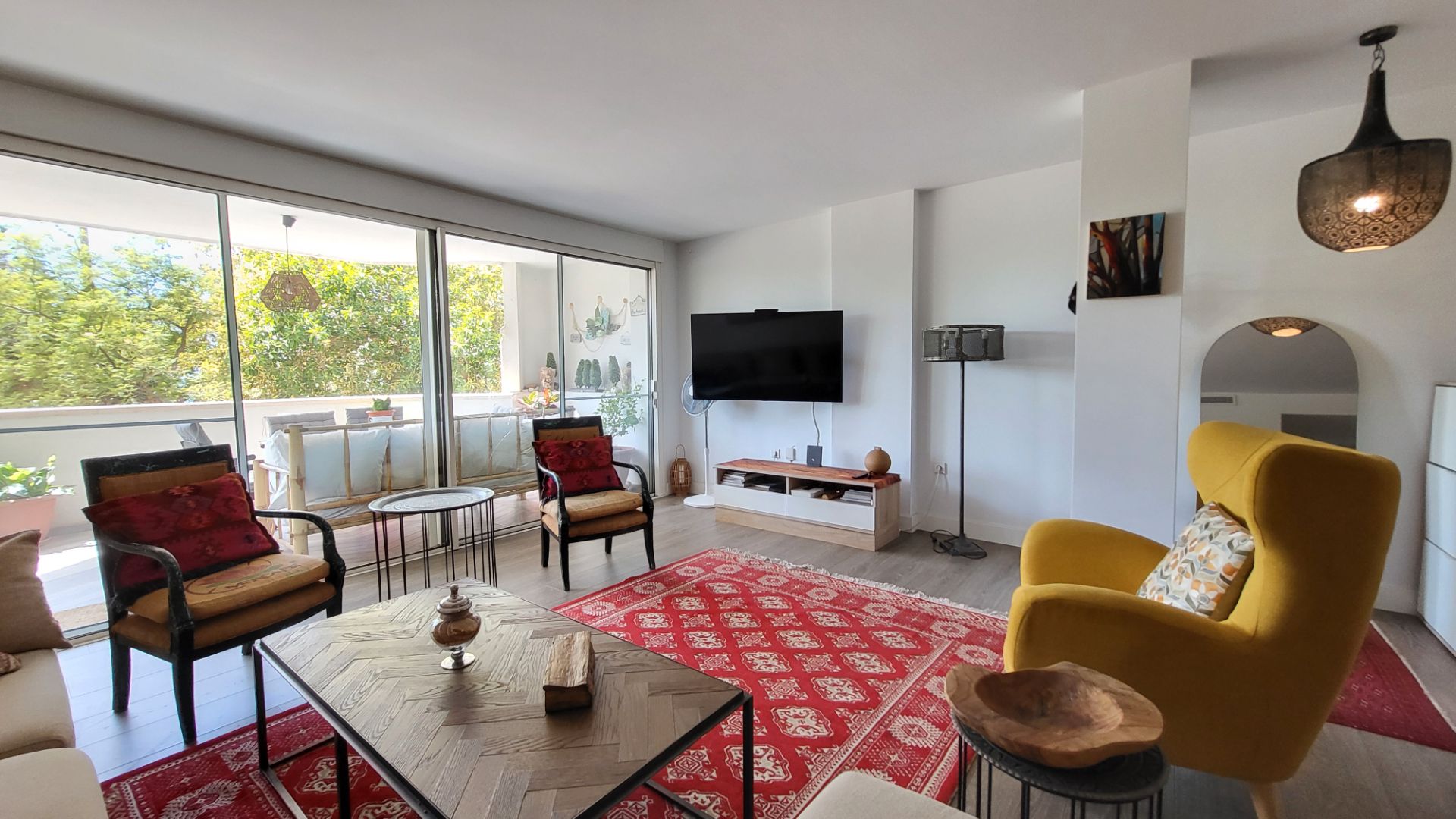 Sala d'estar de Pis de lloguer en Málaga Capital amb Aire condicionat, Terrassa i Moblat