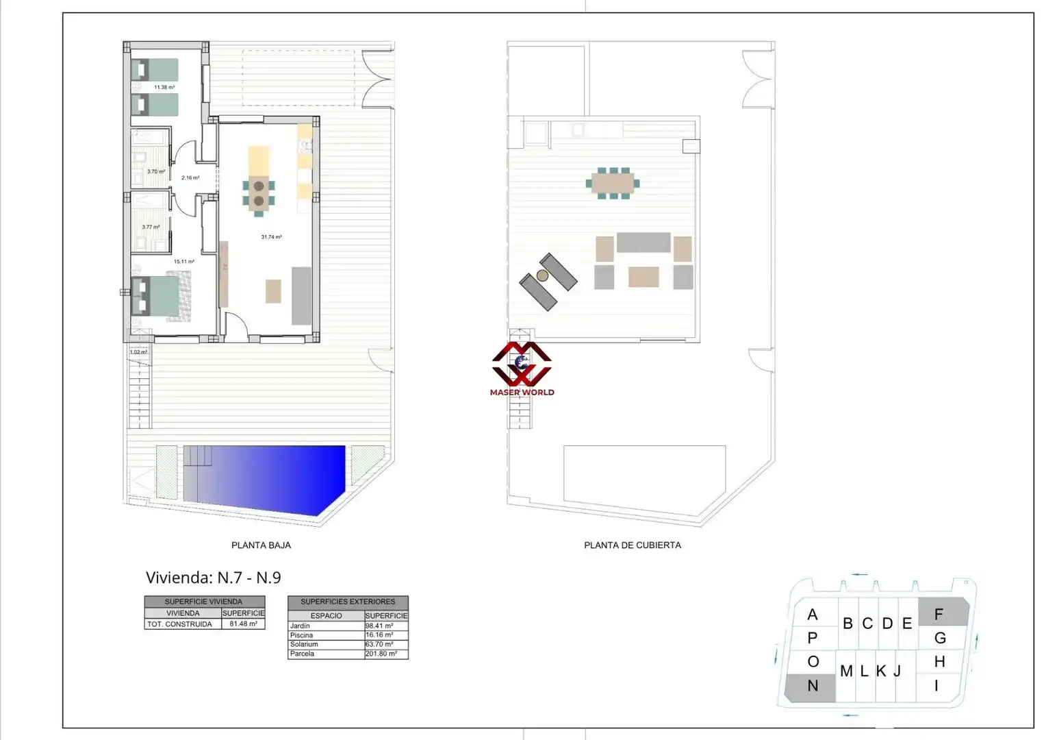 Vivienda con piscina en venta en Roldán, imagen 17