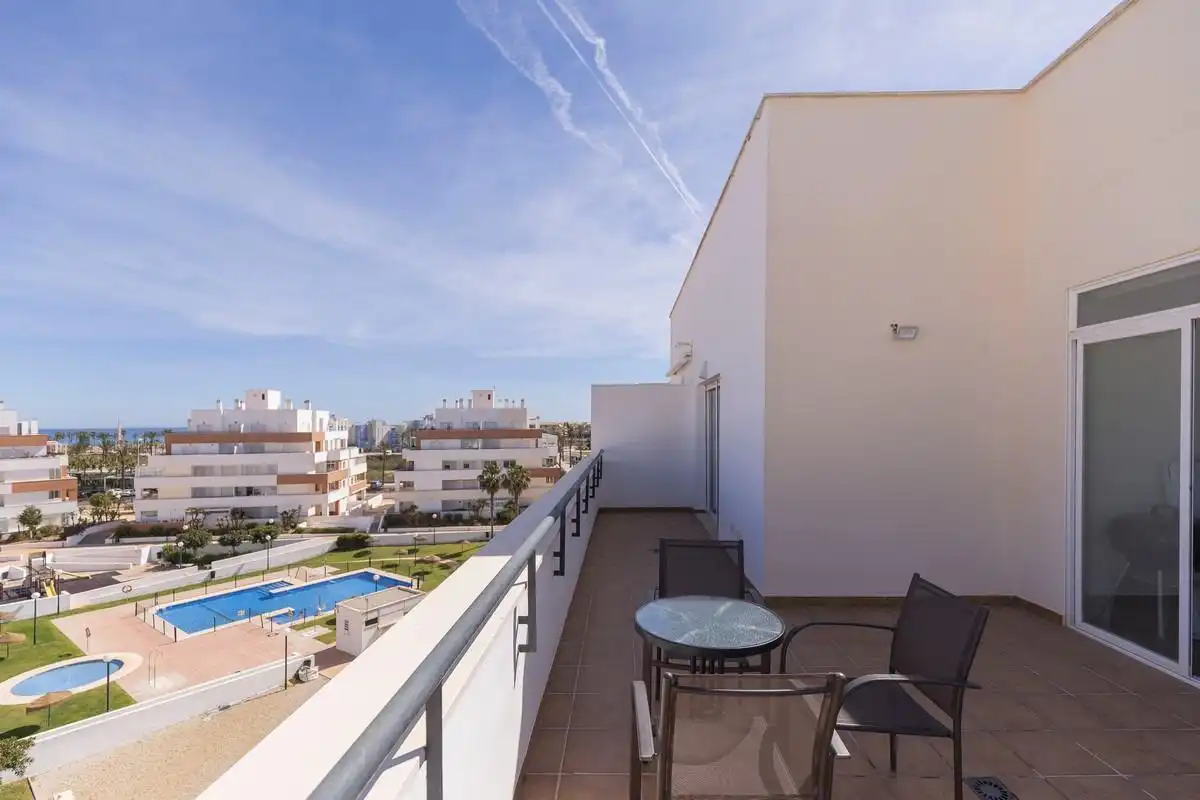 Terrace of Attic for sale in Roquetas de Mar  with Air Conditioner, Private garden and Terrace