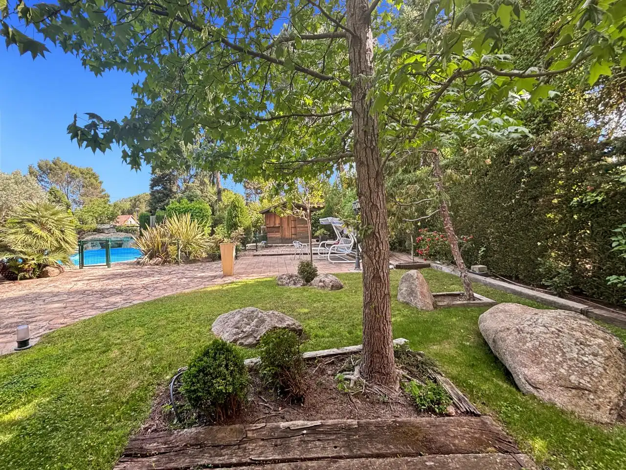 Jardí de Casa o xalet en venda en Galapagar amb Calefacció, Jardí privat i Parquet