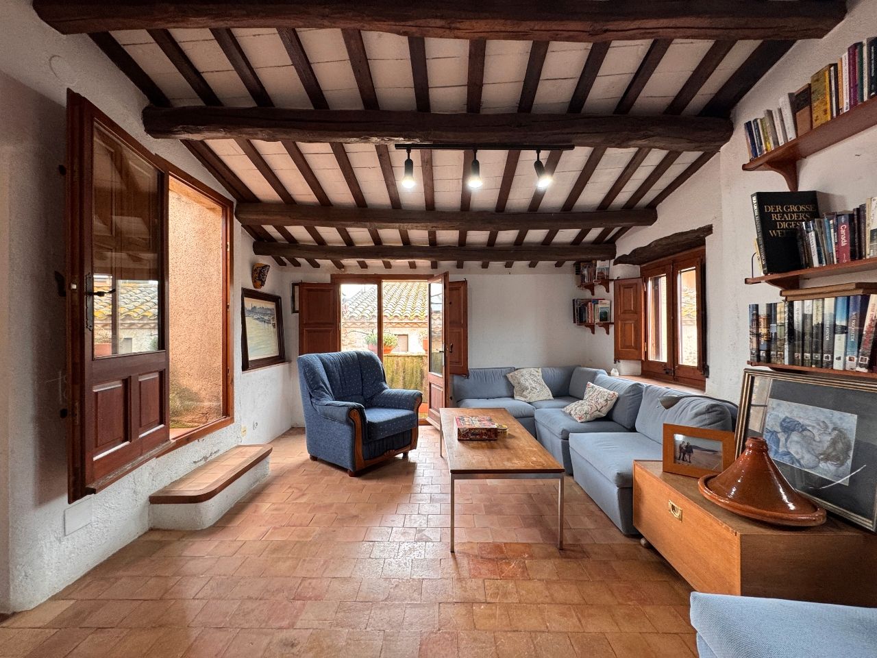Sala d'estar de Finca rústica en venda en Cruïlles, Monells I Sant Sadurní de L'Heura amb Aire condicionat, Calefacció i Terrassa