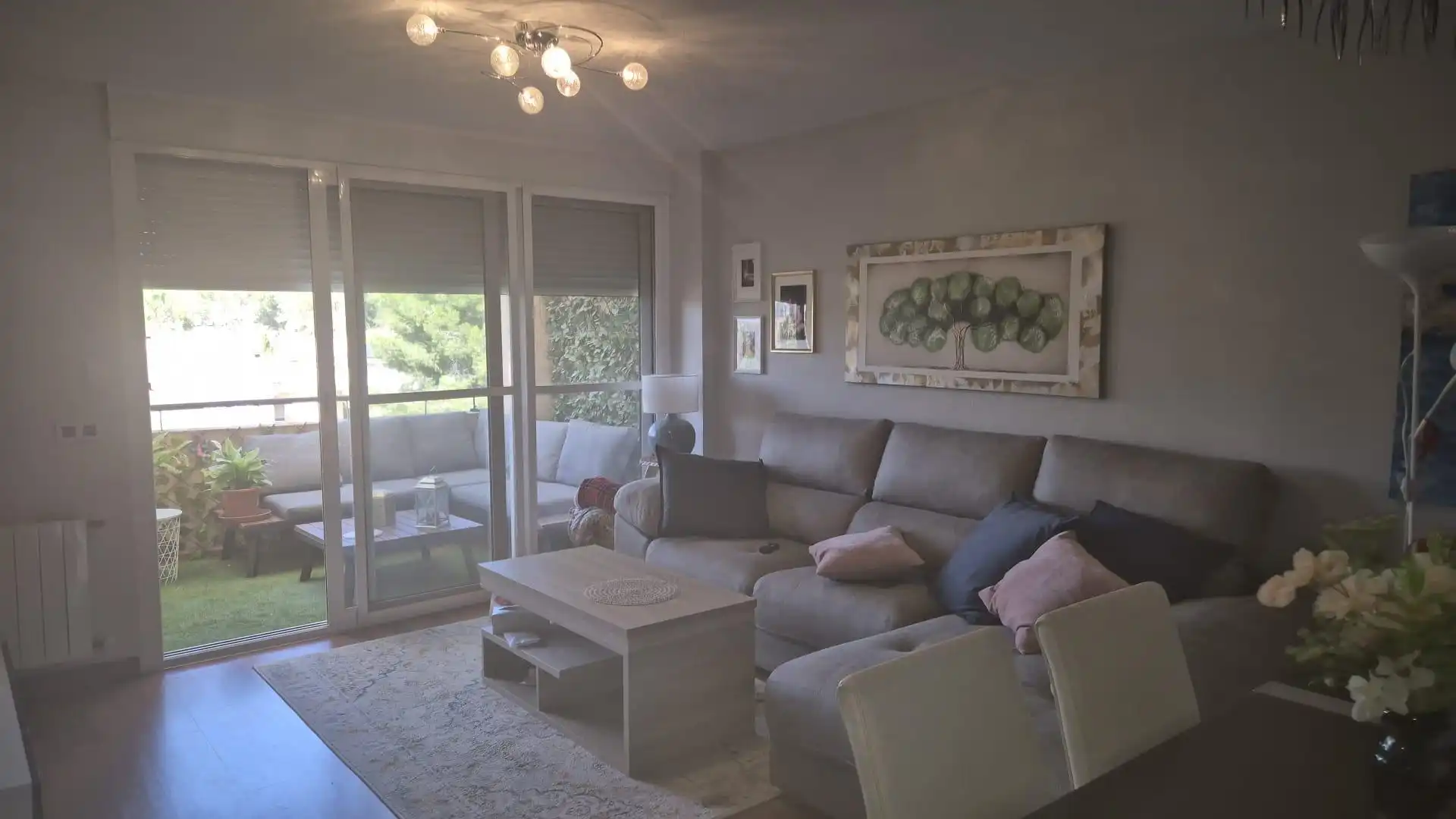 Wohnzimmer von Dachboden zum Verkauf in Molina de Segura mit Klimaanlage, Privatgarten und Parkett