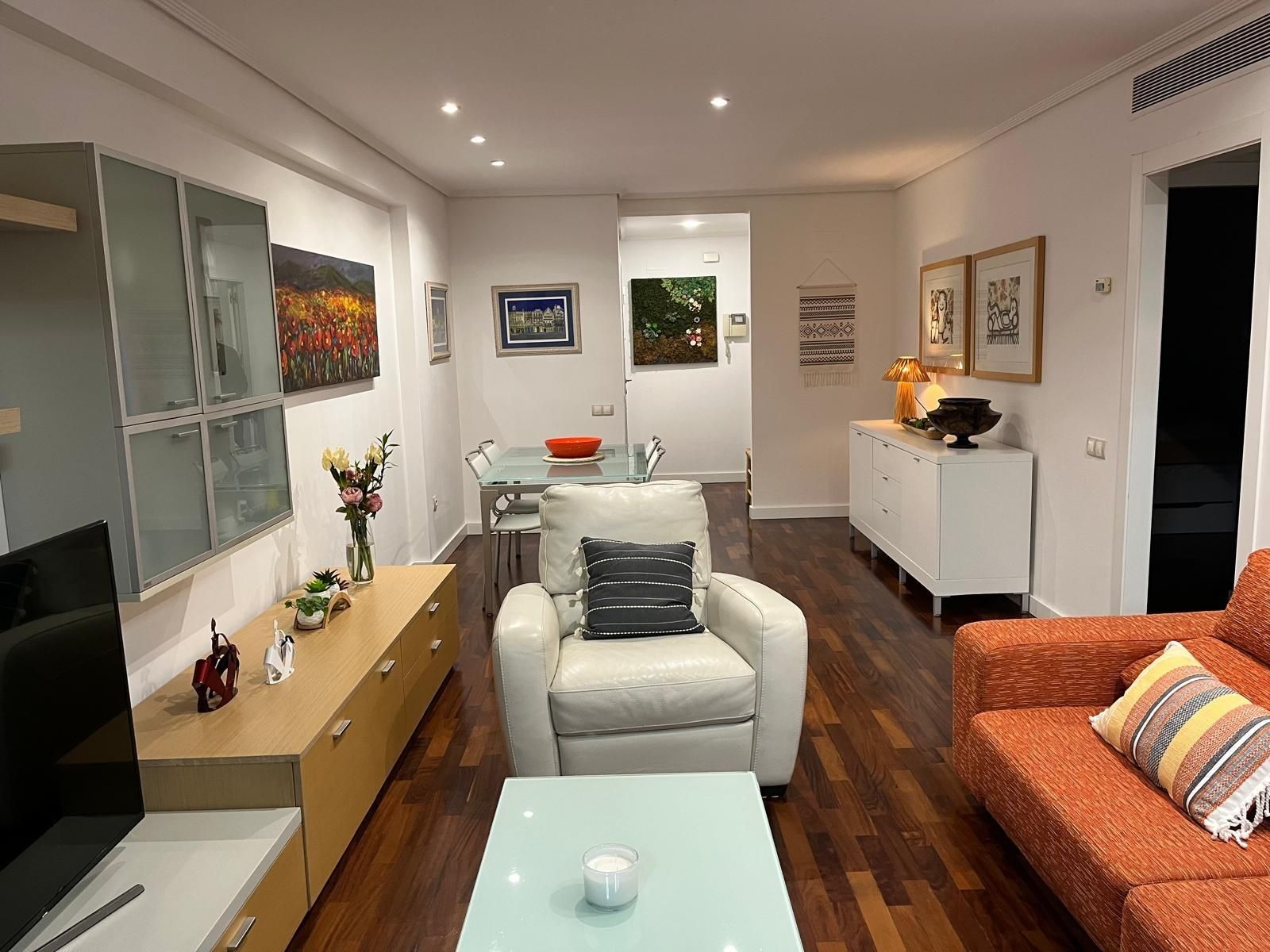 Living room of Apartment for sale in Alboraya  with Private garden, Parquet flooring and Terrace