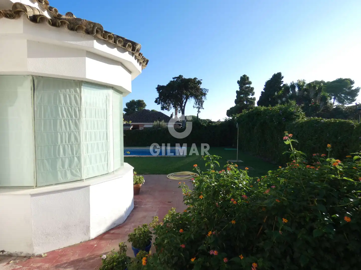 Jardí de Casa o xalet de lloguer en El Puerto de Santa María amb Calefacció, Jardí privat i Piscina