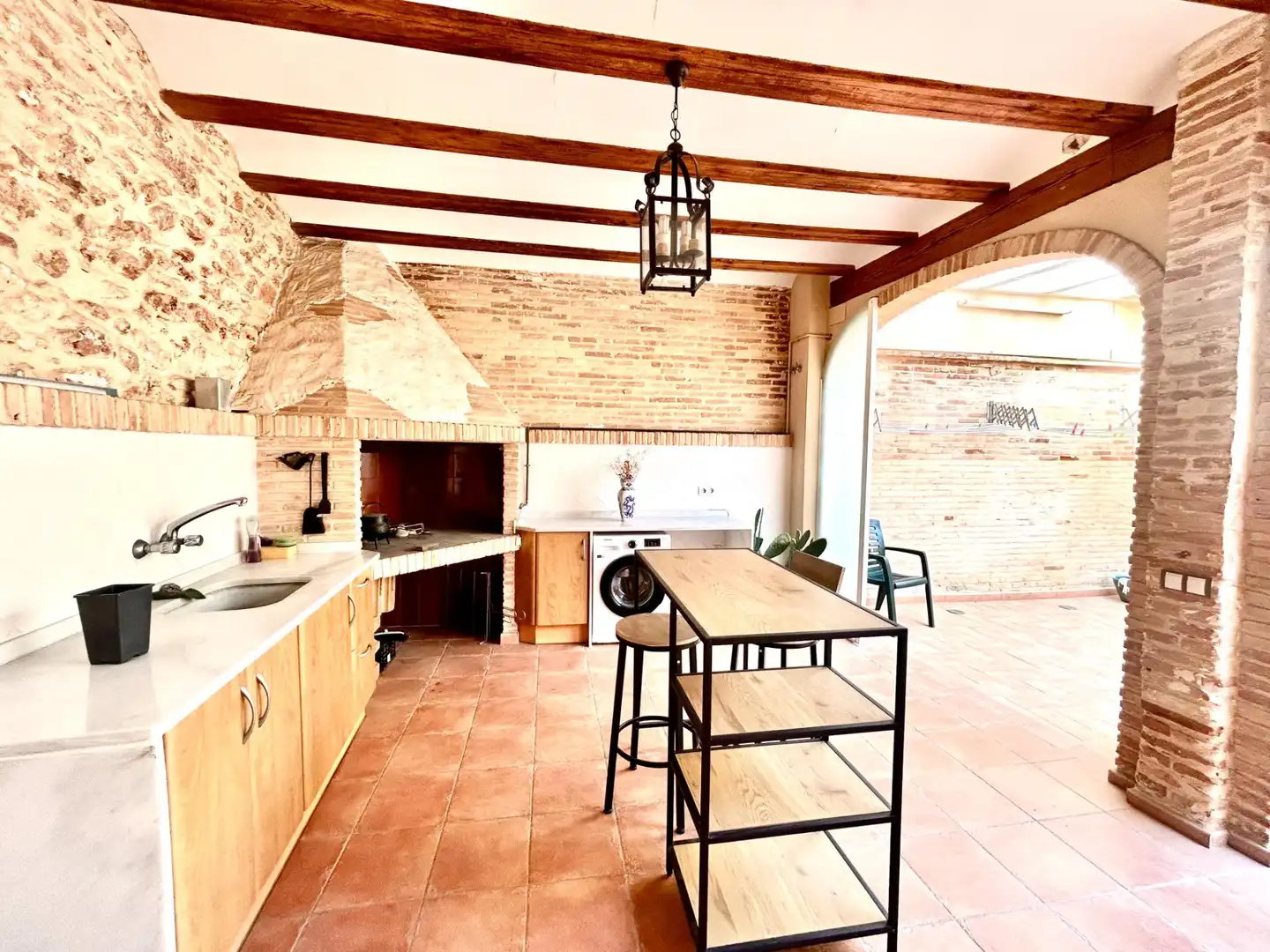 Küche von Haus oder Chalet zur Miete in Rafelbuñol / Rafelbunyol mit Klimaanlage, Heizung und Privatgarten