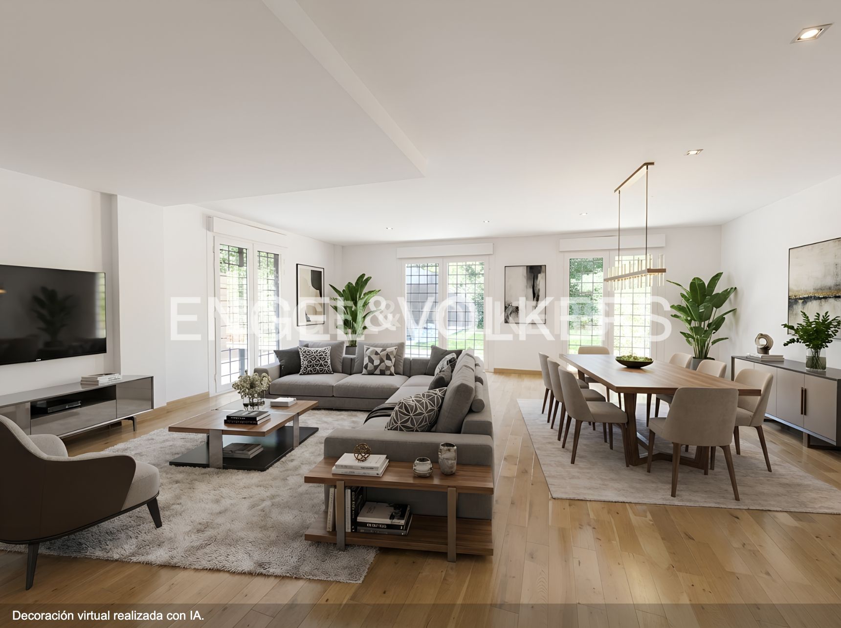 Sala de estar de Casa adosada de alquiler en  Madrid Capital con Aire acondicionado, Calefacción y Jardín privado