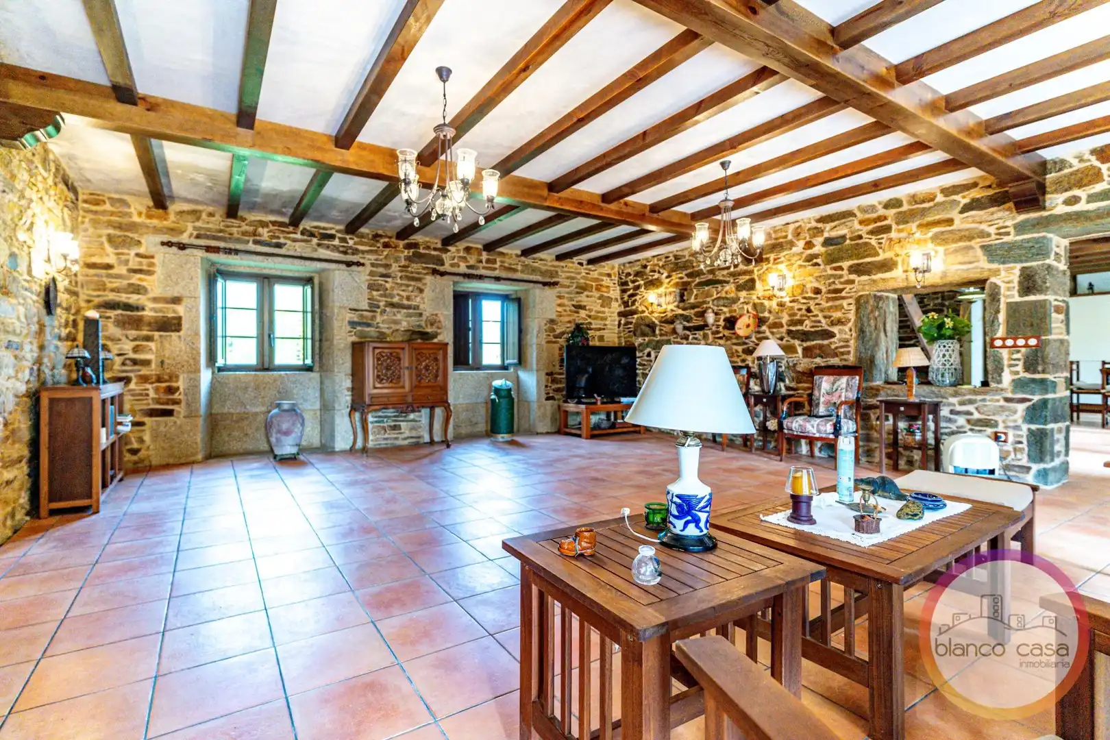 Sala de estar de Casa o chalet en venta en Malpica de Bergantiños con Amueblado y Balcón