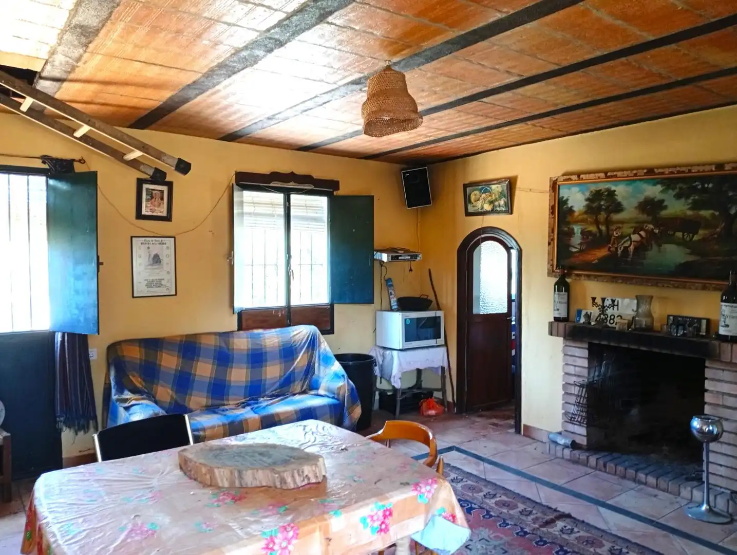 Sala d'estar de Finca rústica en venda en Higuera de la Sierra