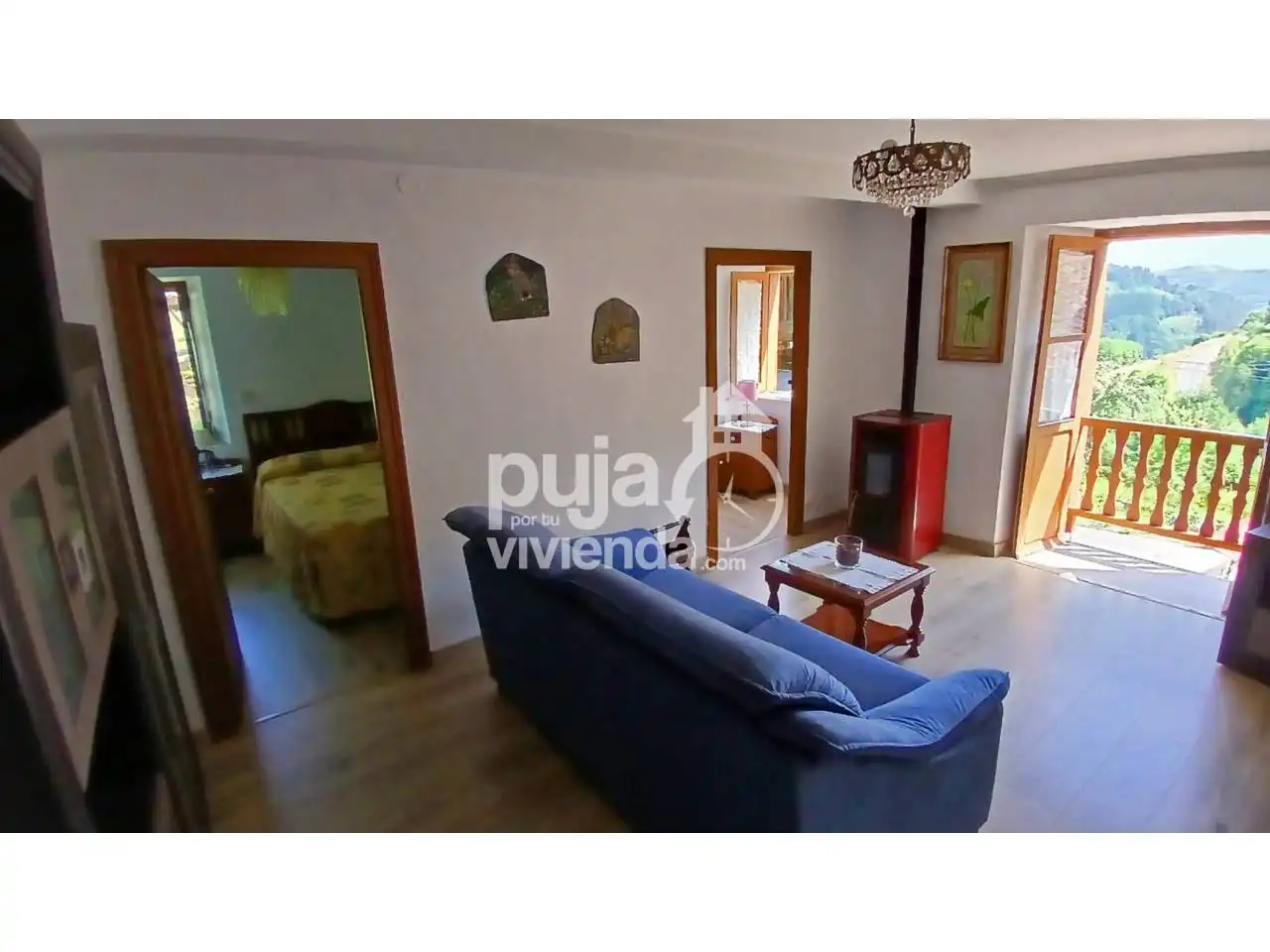 Sala de estar de Casa o chalet en venta en Tineo con Jardín privado, Terraza y Amueblado