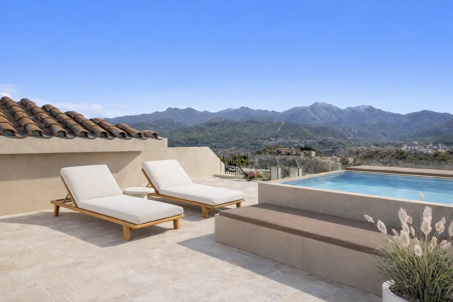 Terrace of Apartments for sale in Guaro  with Air Conditioner, Terrace and Swimming Pool