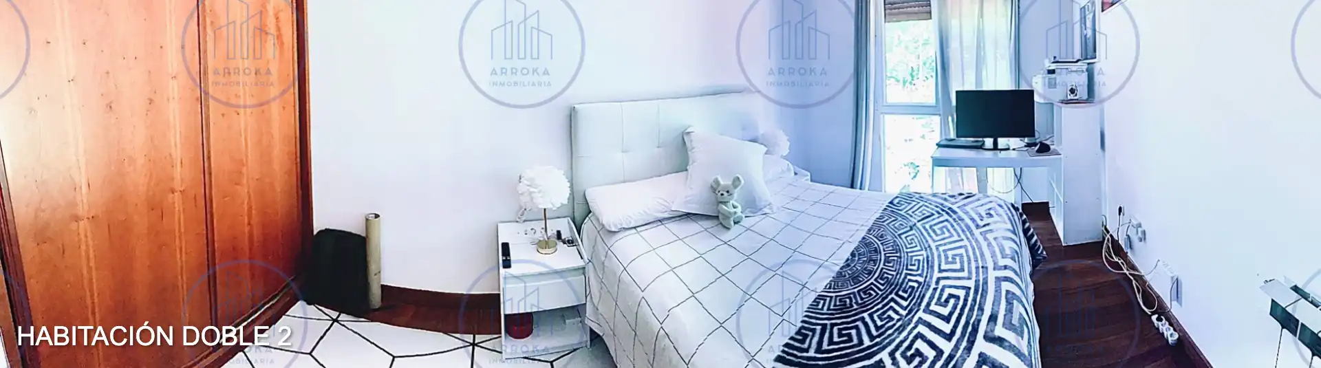 Schlafzimmer von Einfamilien-Reihenhaus zum Verkauf in Andoain mit Heizung, Privatgarten und Parkett