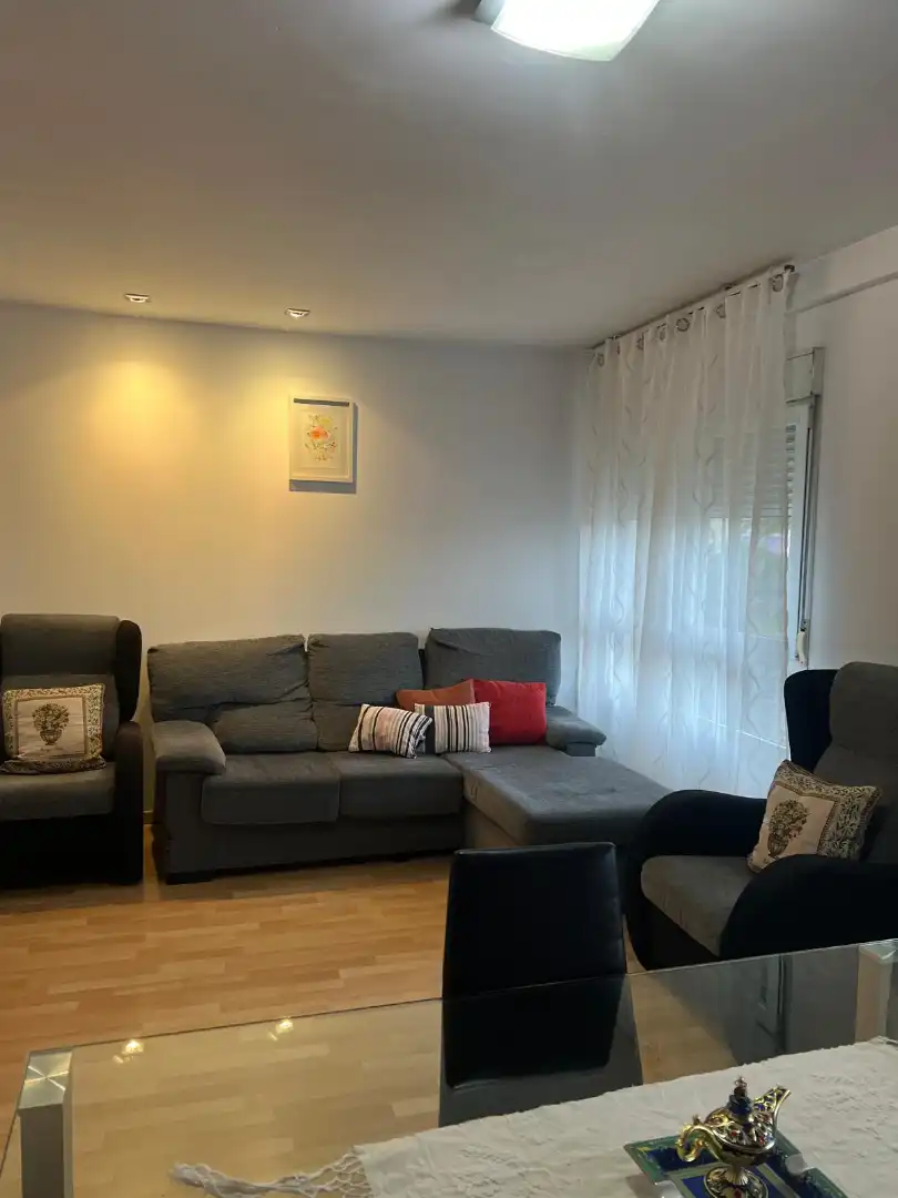 Sala d'estar de Pis en venda en Castellón de la Plana / Castelló de la Plana amb Aire condicionat, Parquet i Moblat