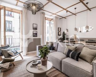 Living room of Apartment to rent in  Madrid Capital  with Air Conditioner, Heating and Furnished