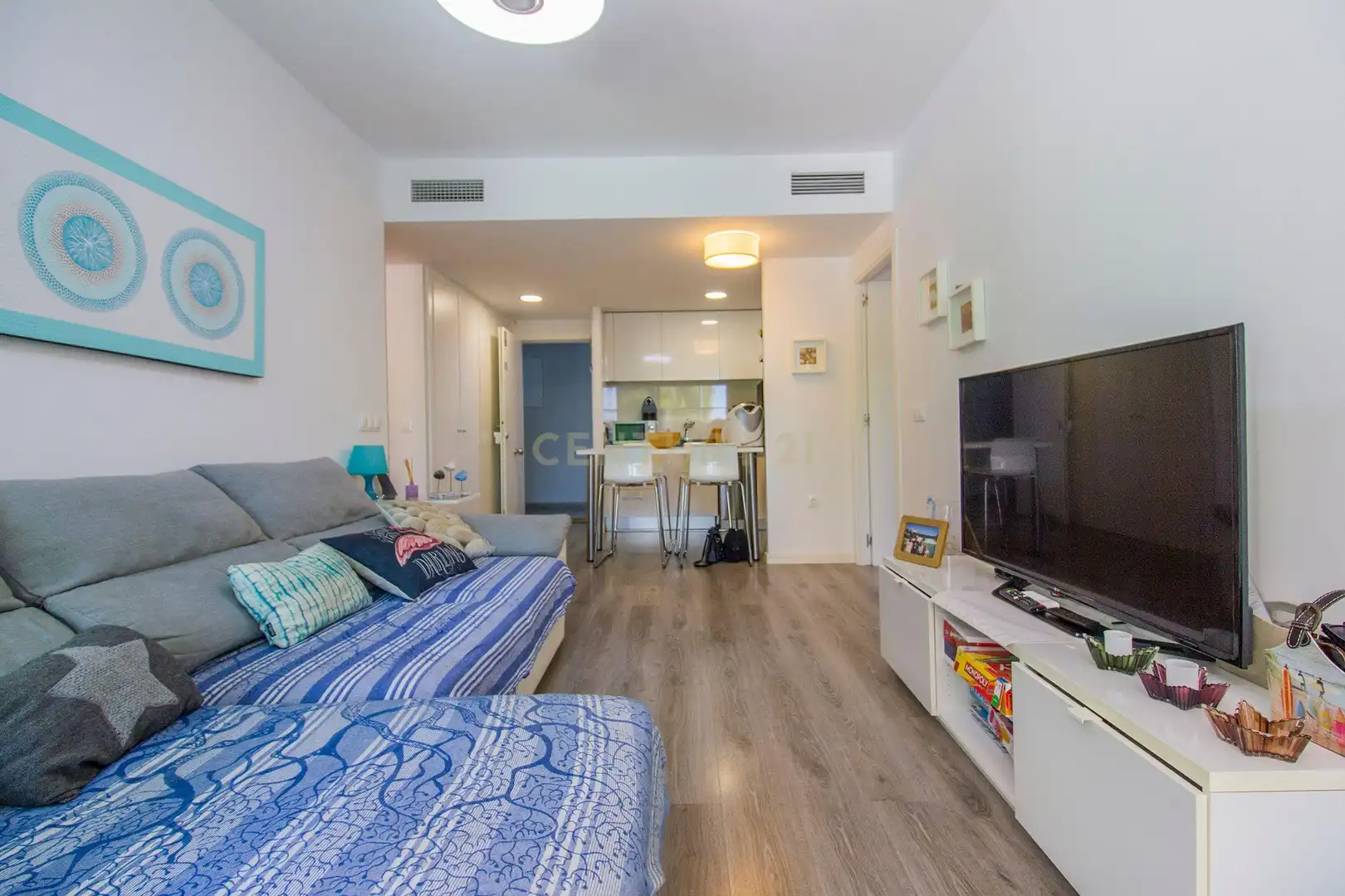 Habitación de Apartamento de alquiler en Calpe / Calp con Aire acondicionado, Jardín privado y Amueblado