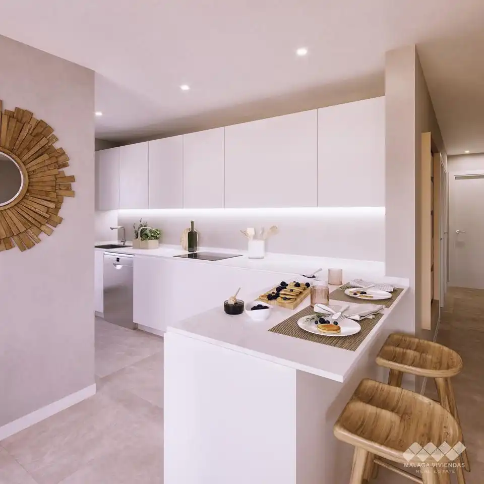 Cocina de Piso en venta en Torremolinos con Terraza y Piscina comunitaria